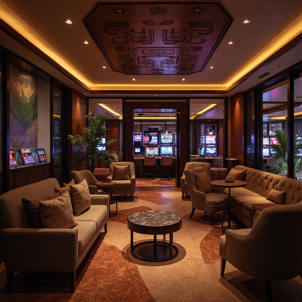 Elegante spazio di intrattenimento in stile casinò